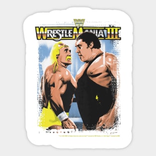 Hulk Hogan Vs Andre The Giant Wrestle Mania III Sticker